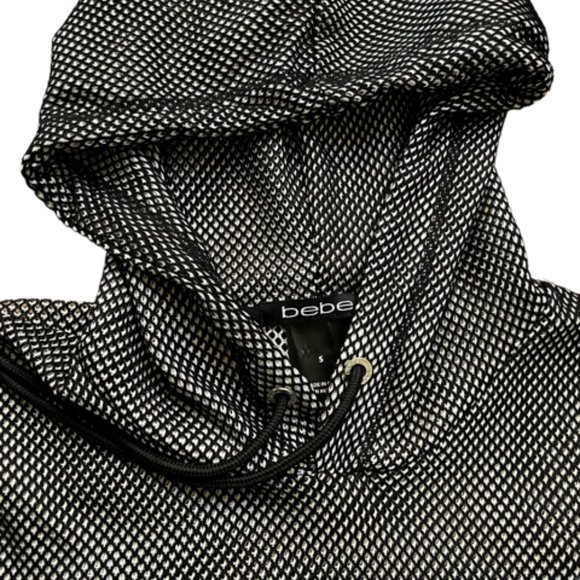 bebe black net hoodie size Small - Picture 3 of 3